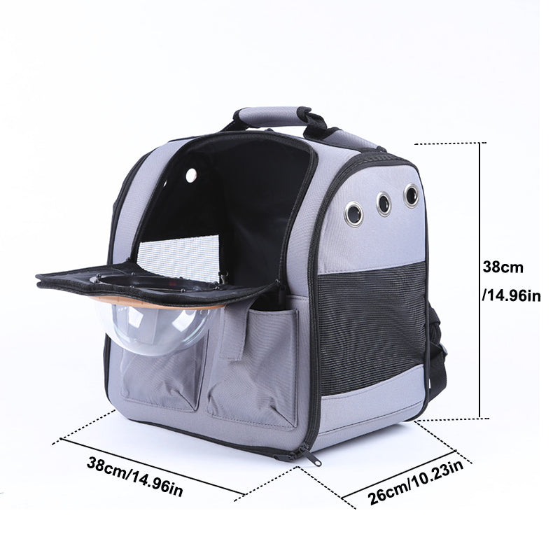 KFX-5693373 Space Pet Backpack for Small Pets - Waterproof Oxford Cloth Design with Large Storage Capacity