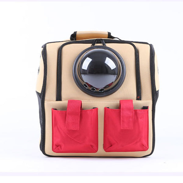 KFX-5693373 Space Pet Backpack for Small Pets - Waterproof Oxford Cloth Design with Large Storage Capacity