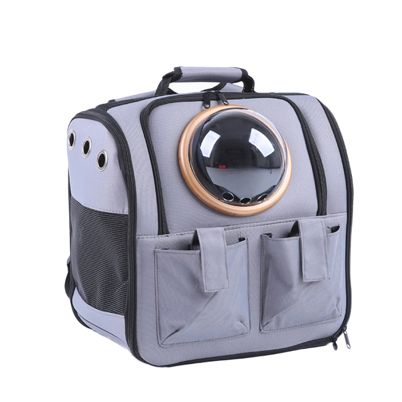 KFX-5693373 Space Pet Backpack for Small Pets - Waterproof Oxford Cloth Design with Large Storage Capacity