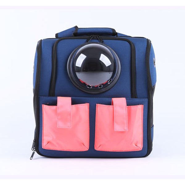 KFX-5693373 Space Pet Backpack for Small Pets - Waterproof Oxford Cloth Design with Large Storage Capacity