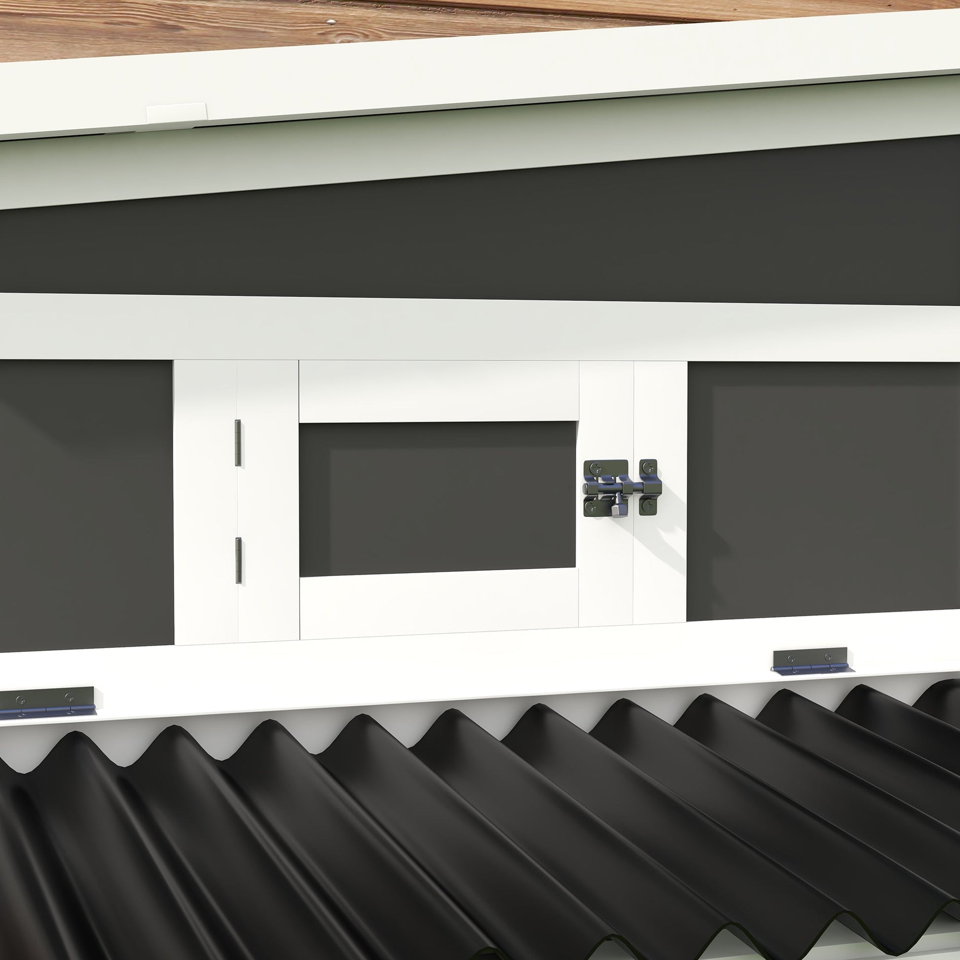 KFX-5694781 Spacious Chicken Coop with Nesting Box for Up to 6 Chickens