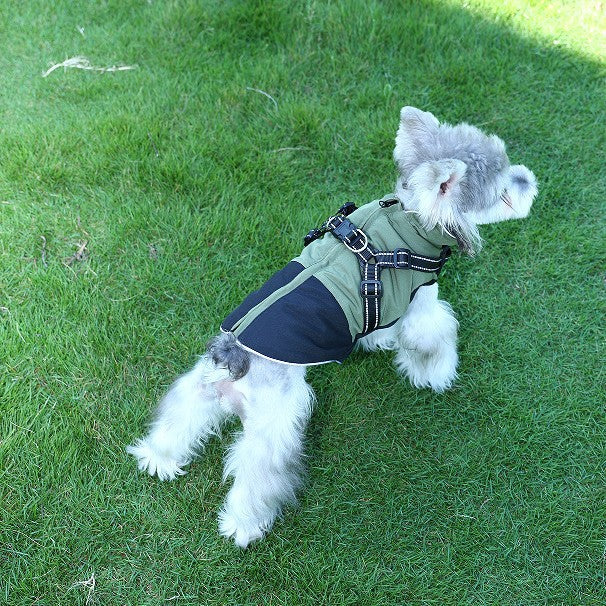 KFX-5696701 Waterproof Casual Cotton Pet Jacket in Red, Sapphire Blue, Army Green - Sizes S to XXL Available