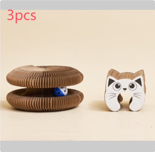 KFX-5697085 Creative Cat Scratch Board for Claw Grinding and Play, Made of Corrugated Paper