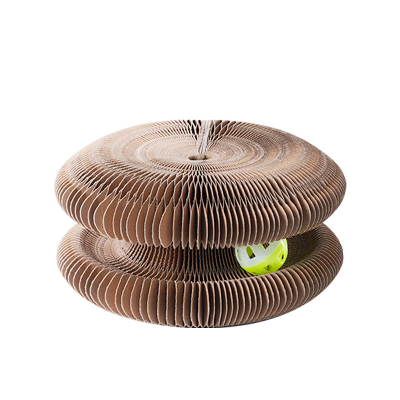 KFX-5697085 Creative Cat Scratch Board for Claw Grinding and Play, Made of Corrugated Paper