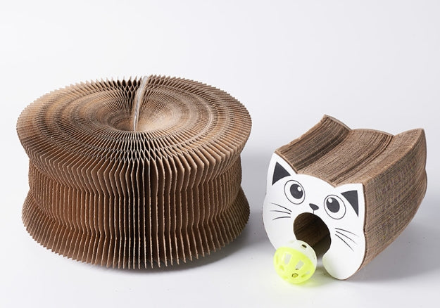 KFX-5697085 Creative Cat Scratch Board for Claw Grinding and Play, Made of Corrugated Paper