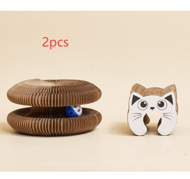 KFX-5697085 Creative Cat Scratch Board for Claw Grinding and Play, Made of Corrugated Paper