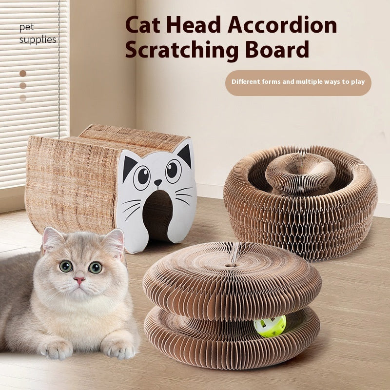 KFX-5697085 Creative Cat Scratch Board for Claw Grinding and Play, Made of Corrugated Paper