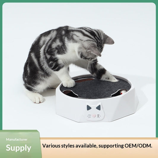 KFX-5698365 Plush Automatic Electric Turntable Mouse Toy for Cats - Interactive Pet Plaything