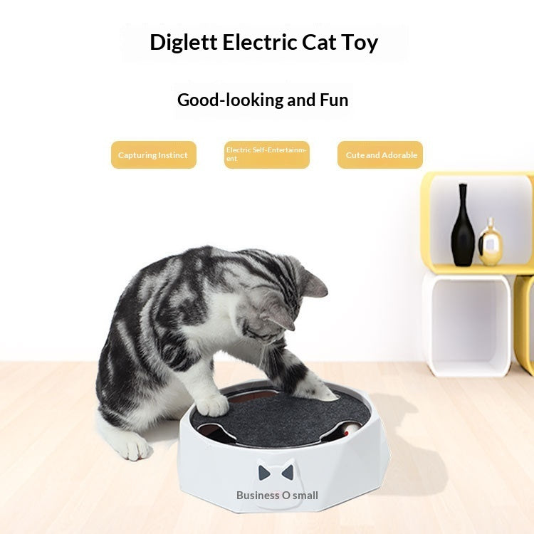 KFX-5698365 Plush Automatic Electric Turntable Mouse Toy for Cats - Interactive Pet Plaything