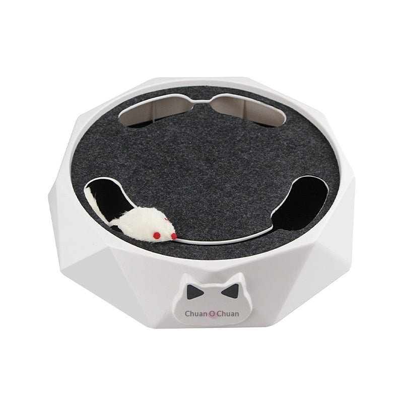 KFX-5698365 Plush Automatic Electric Turntable Mouse Toy for Cats - Interactive Pet Plaything