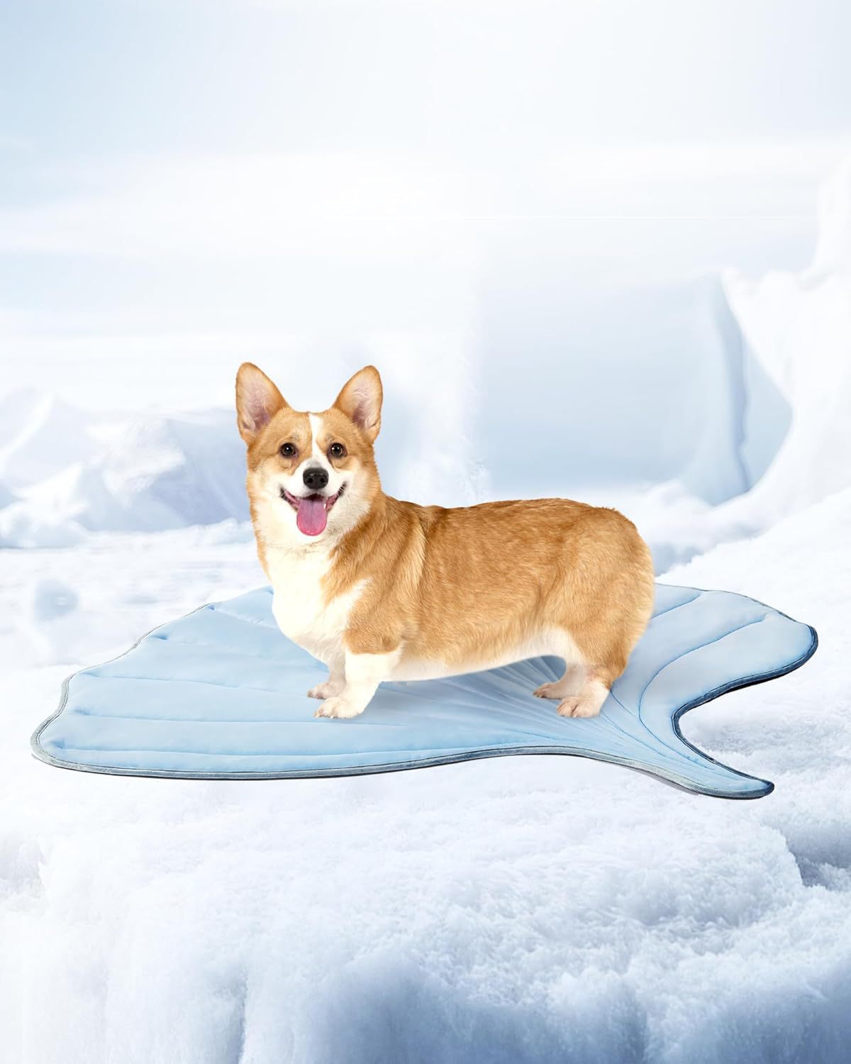KFX-5698749 Summer Cat Ice Pad Pet Mat in Ginkgo Leaf Design - Available in Light Blue and Light Green Colors