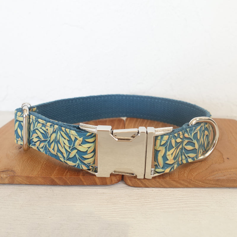KFX-5698877 Gold Leaf Polyester Dog Collar - Sizes XS to XL