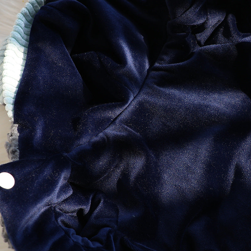 KFX-5701309 Cute Cotton Coat for Small Dogs - Bubble Wool, Big Ears Design, XS-XL Size Options