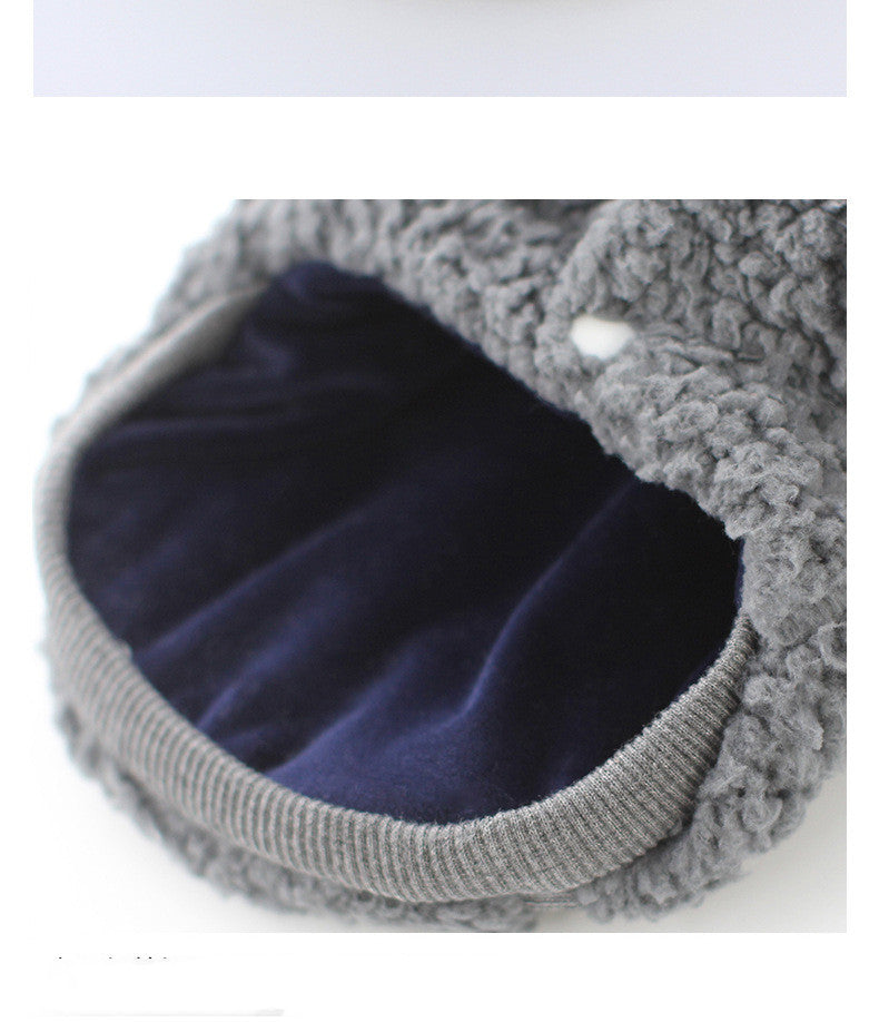 KFX-5701309 Cute Cotton Coat for Small Dogs - Bubble Wool, Big Ears Design, XS-XL Size Options