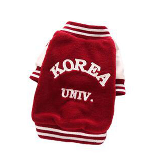KFX-5701949 Cotton Baseball Uniform for Pets - Navy Blue and Dark Red Options, Sizes S to XXXL