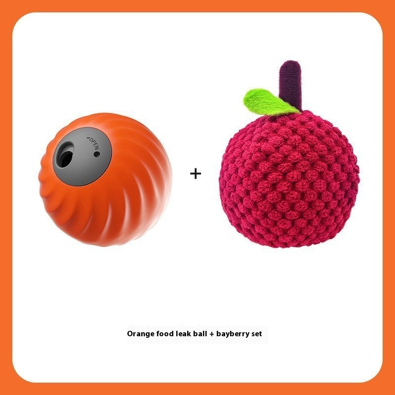 KFX-5702845 Interactive Electric Food Dropping Ball Puzzle for Pets - Color Options Include Orange and Blue Variants