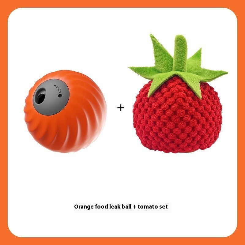 KFX-5702845 Interactive Electric Food Dropping Ball Puzzle for Pets - Color Options Include Orange and Blue Variants