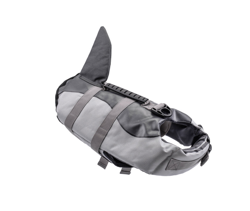 KFX-5703229 Dog Life Jacket for Swimming and Water Sports – Adjustable Floatation Vest with Shark Fin Design