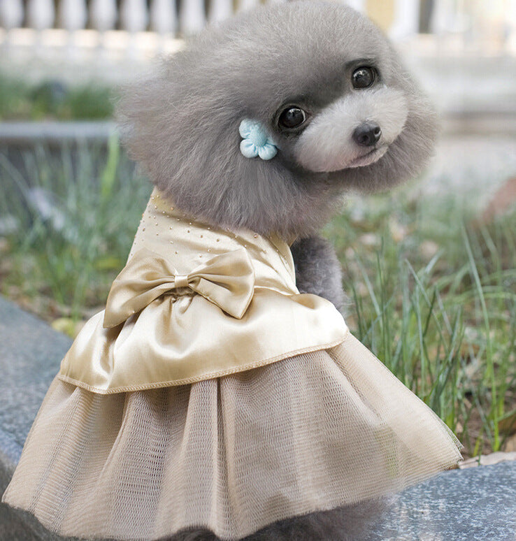 KFX-5704253 Elegant Polyester Dog Wedding Dress - Available Sizes XS to XXL