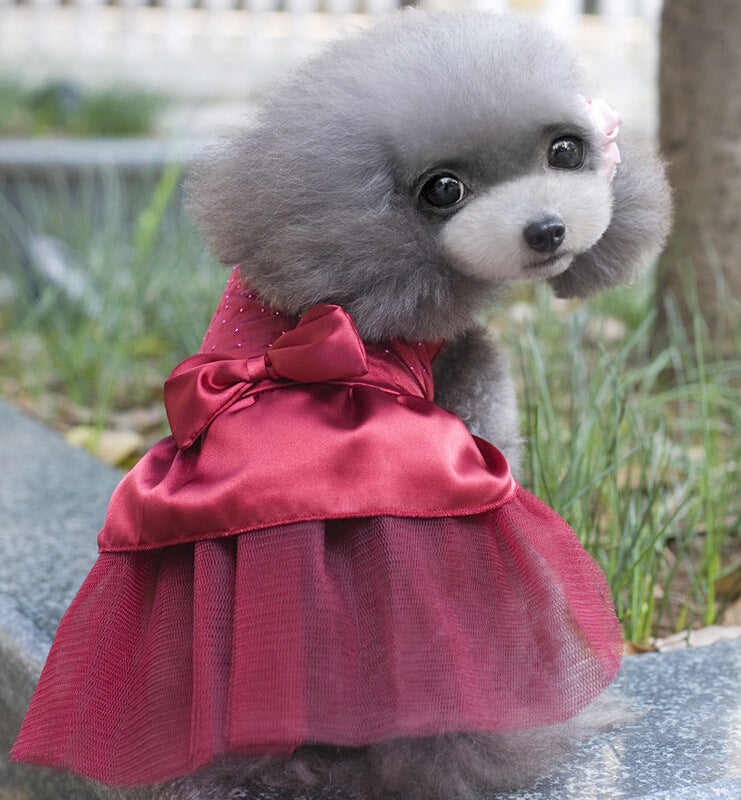 KFX-5704253 Elegant Polyester Dog Wedding Dress - Available Sizes XS to XXL
