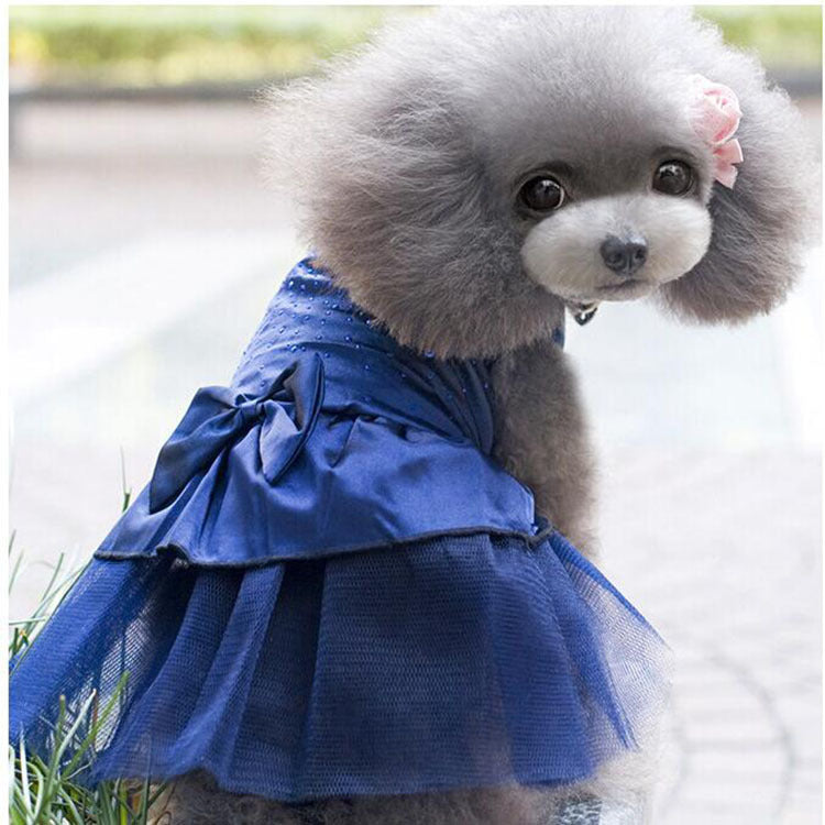 KFX-5704253 Elegant Polyester Dog Wedding Dress - Available Sizes XS to XXL