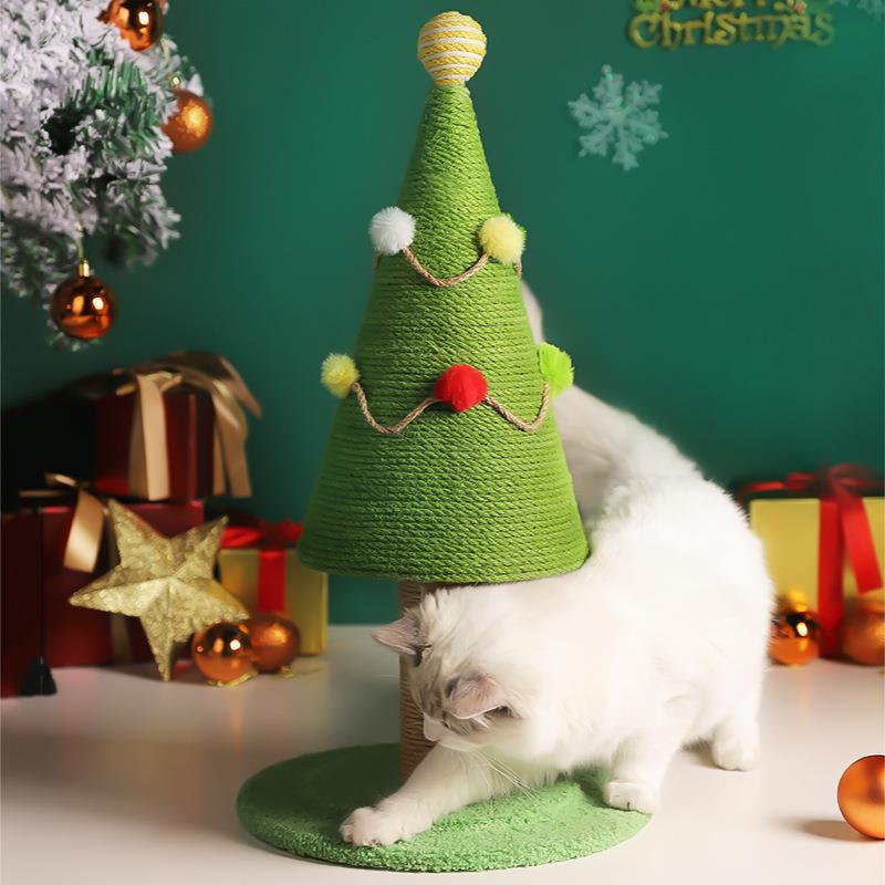 KFX-5705917 Natural Cotton Rope Cat Climbing Frame with Durable Sisal Hemp Structure