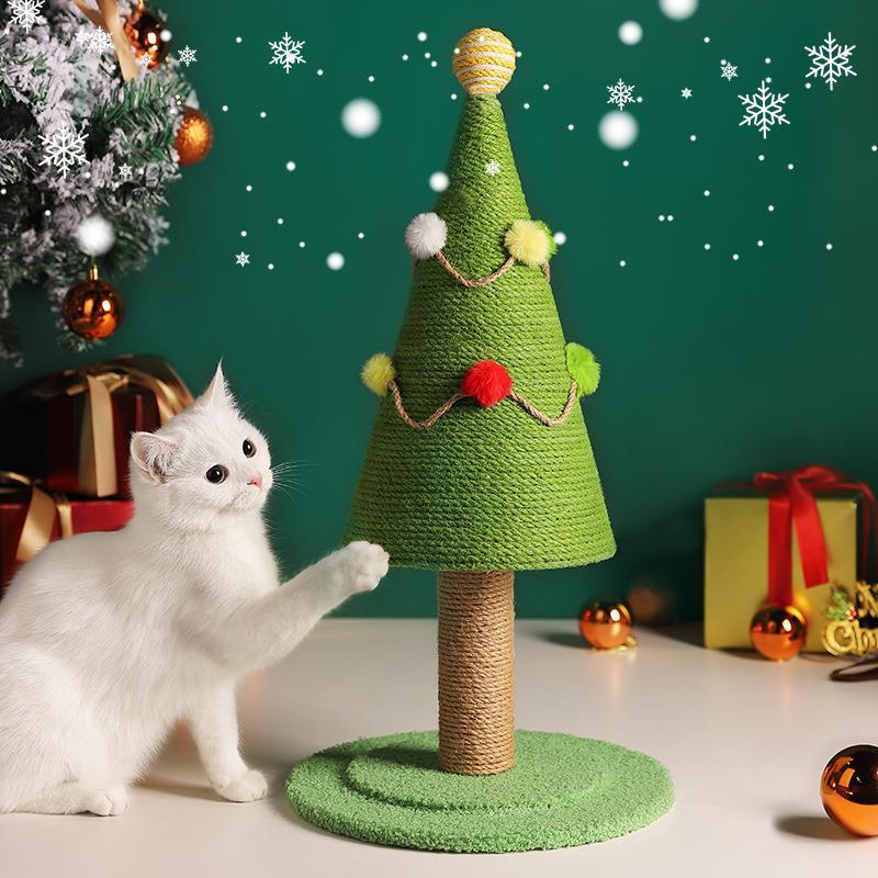 KFX-5705917 Natural Cotton Rope Cat Climbing Frame with Durable Sisal Hemp Structure