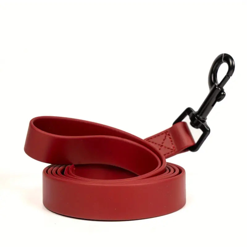 KFX-5706429 Durable Solid Color Plain Weave Pet Leash in Burgundy, Coffee, Pink, Light Purple, Light Green