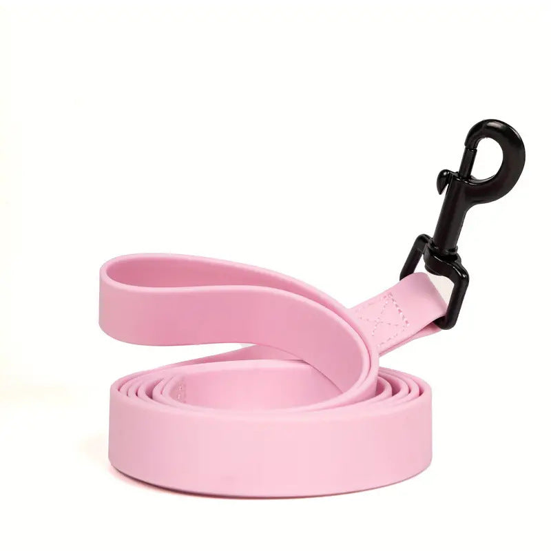 KFX-5706429 Durable Solid Color Plain Weave Pet Leash in Burgundy, Coffee, Pink, Light Purple, Light Green