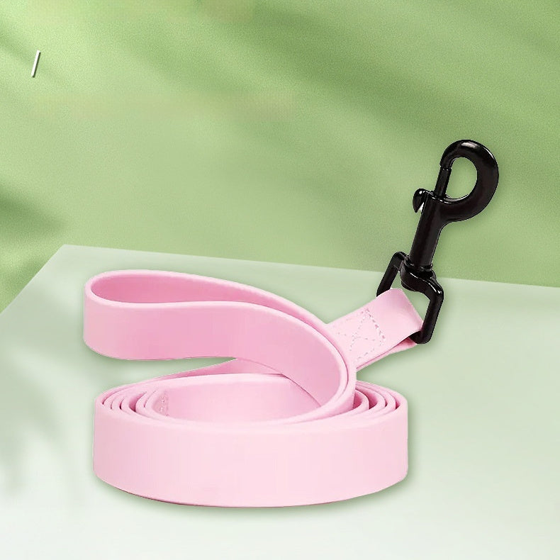 KFX-5706429 Durable Solid Color Plain Weave Pet Leash in Burgundy, Coffee, Pink, Light Purple, Light Green
