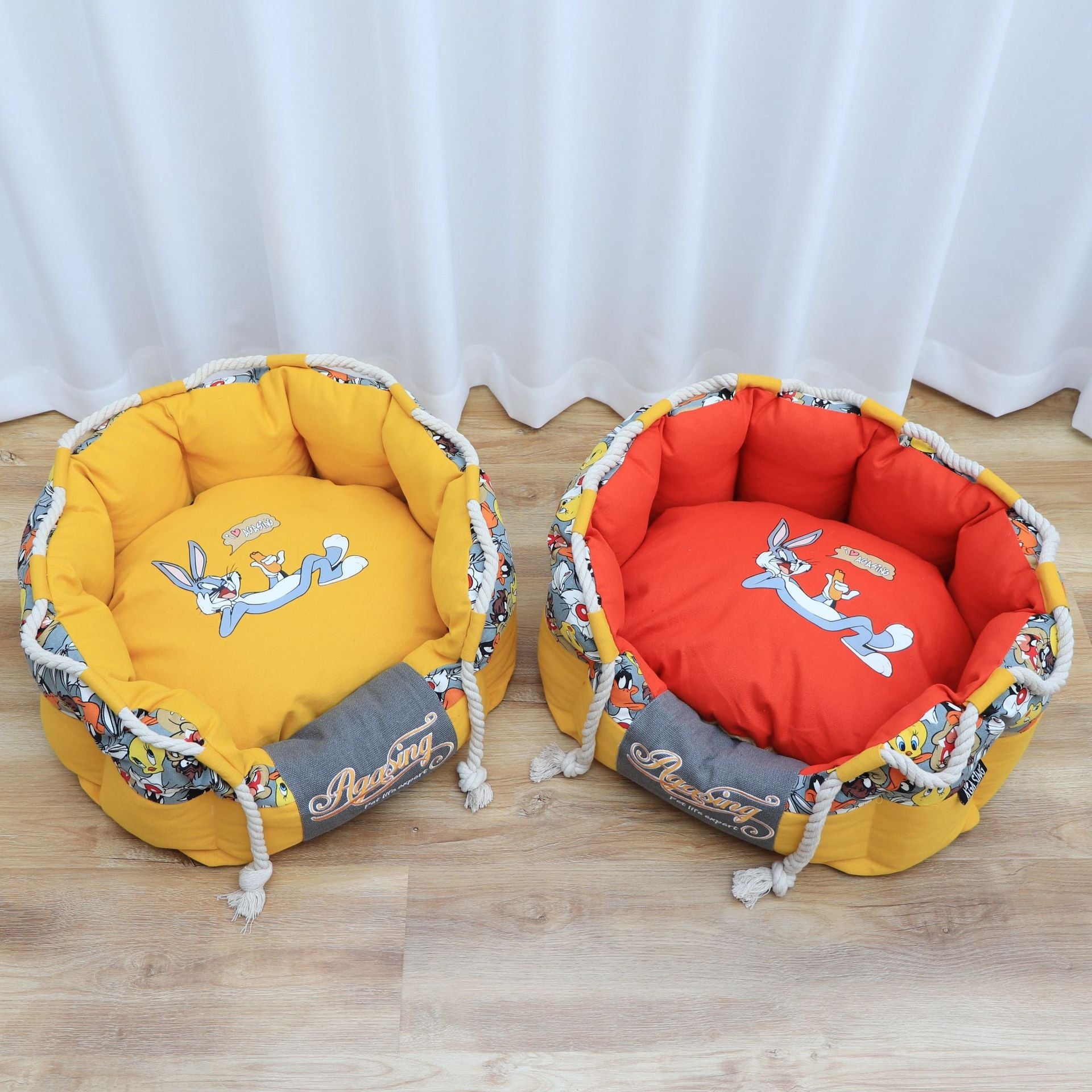 KFX-5706685 Cozy Cloth Teddy Bear Schnauzer Pet Nest for Your Furry Friend