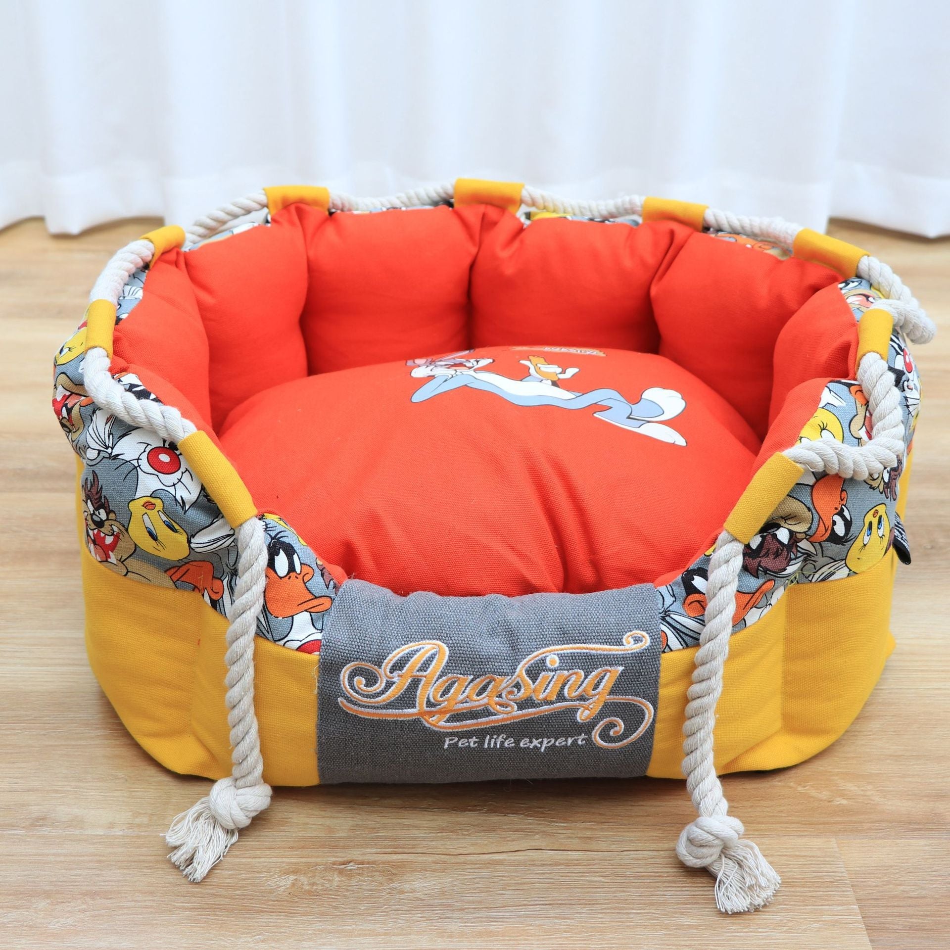 KFX-5706685 Cozy Cloth Teddy Bear Schnauzer Pet Nest for Your Furry Friend