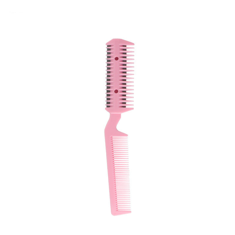 KFX-5708221 Two-Sided Pet Sharpening Comb with Built-in Blade - Pink, Blue, Beige