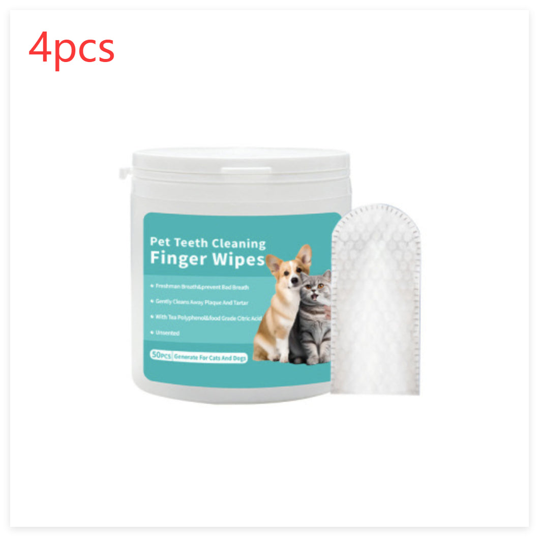 KFX-5710269 Pet Cleaning Wipes for Teeth and Ears - 100% Non-Woven Fabric, 100 Pieces Total