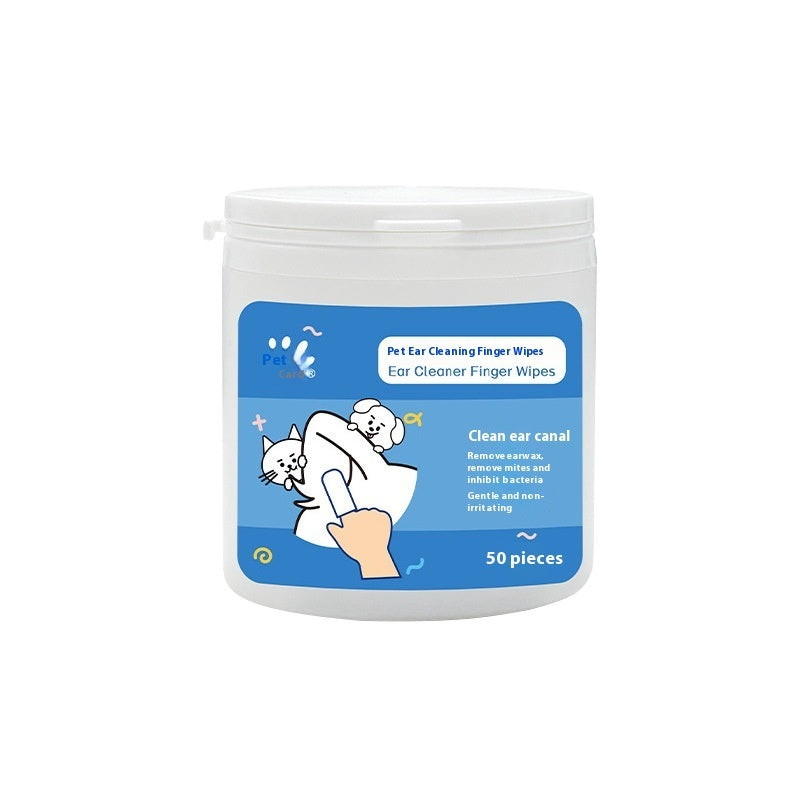 KFX-5710269 Pet Cleaning Wipes for Teeth and Ears - 100% Non-Woven Fabric, 100 Pieces Total