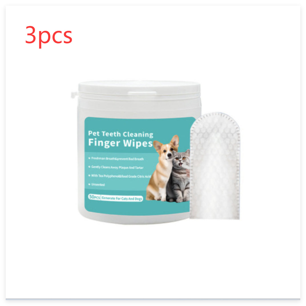 KFX-5710269 Pet Cleaning Wipes for Teeth and Ears - 100% Non-Woven Fabric, 100 Pieces Total