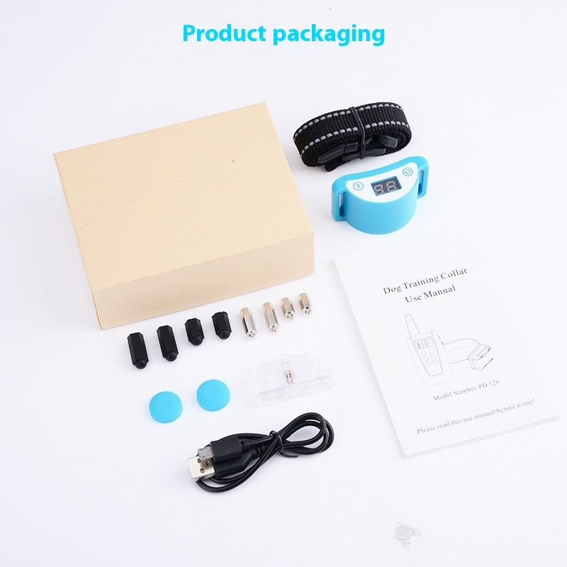 KFX-5710397 Sky Blue Waterproof Anti-Cat Call Bark Stopper Collar with Accessories