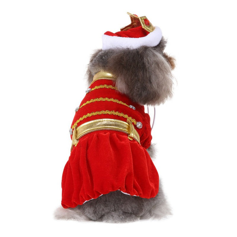 KFX-5710781 Personalized Halloween Dog Dress in Red or Blue - Comfortable Acrylic Pet Outfit
