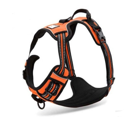 KFX-5711677 Reflective Adjustable Safety Dog Harness for Medium to Large Dogs - Durable Nylon with Ergonomic Design