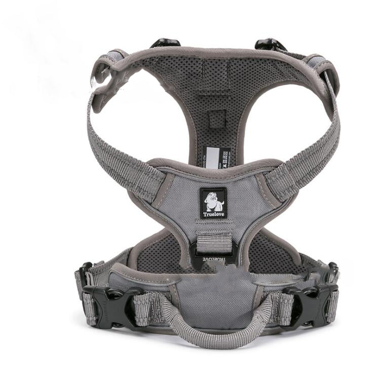KFX-5711677 Reflective Adjustable Safety Dog Harness for Medium to Large Dogs - Durable Nylon with Ergonomic Design
