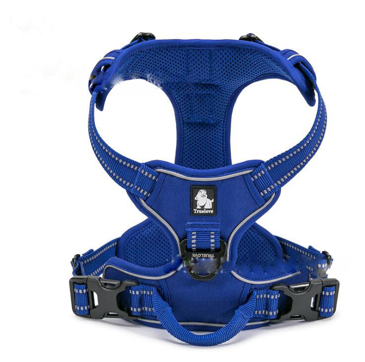 KFX-5711677 Reflective Adjustable Safety Dog Harness for Medium to Large Dogs - Durable Nylon with Ergonomic Design