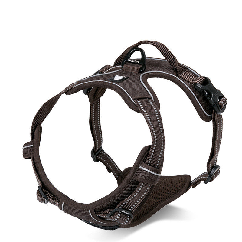 KFX-5711677 Reflective Adjustable Safety Dog Harness for Medium to Large Dogs - Durable Nylon with Ergonomic Design