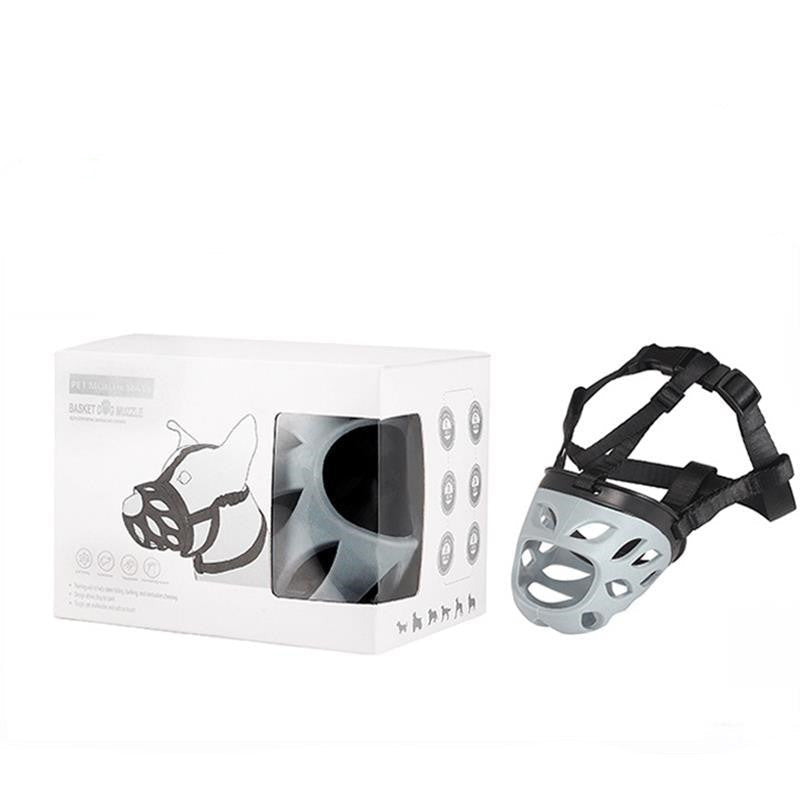 KFX-5712061 Stylish Dog Muzzle for Anti-Biting, Barking, and Anti-Eating - Red and Grey Options