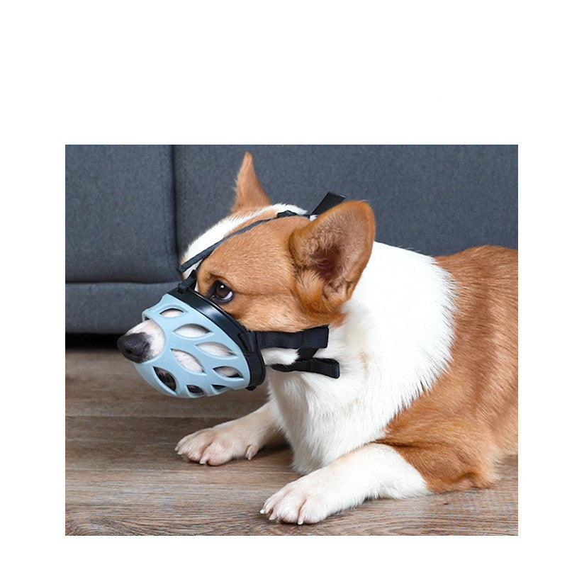 KFX-5712061 Stylish Dog Muzzle for Anti-Biting, Barking, and Anti-Eating - Red and Grey Options