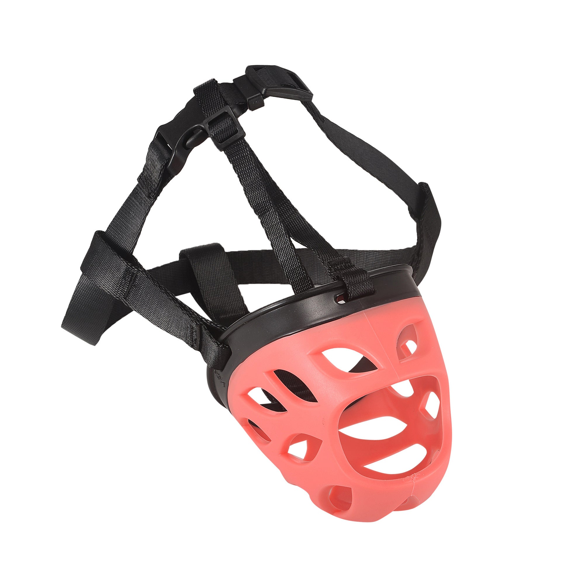 KFX-5712061 Stylish Dog Muzzle for Anti-Biting, Barking, and Anti-Eating - Red and Grey Options