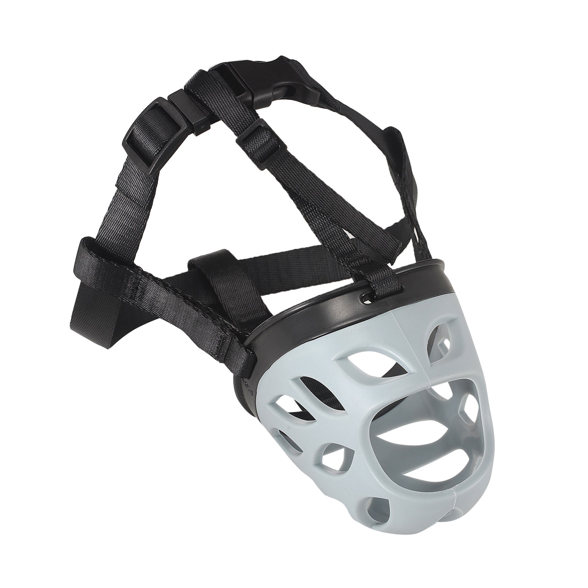 KFX-5712061 Stylish Dog Muzzle for Anti-Biting, Barking, and Anti-Eating - Red and Grey Options