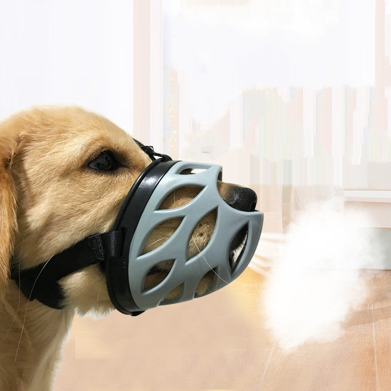 KFX-5712061 Stylish Dog Muzzle for Anti-Biting, Barking, and Anti-Eating - Red and Grey Options