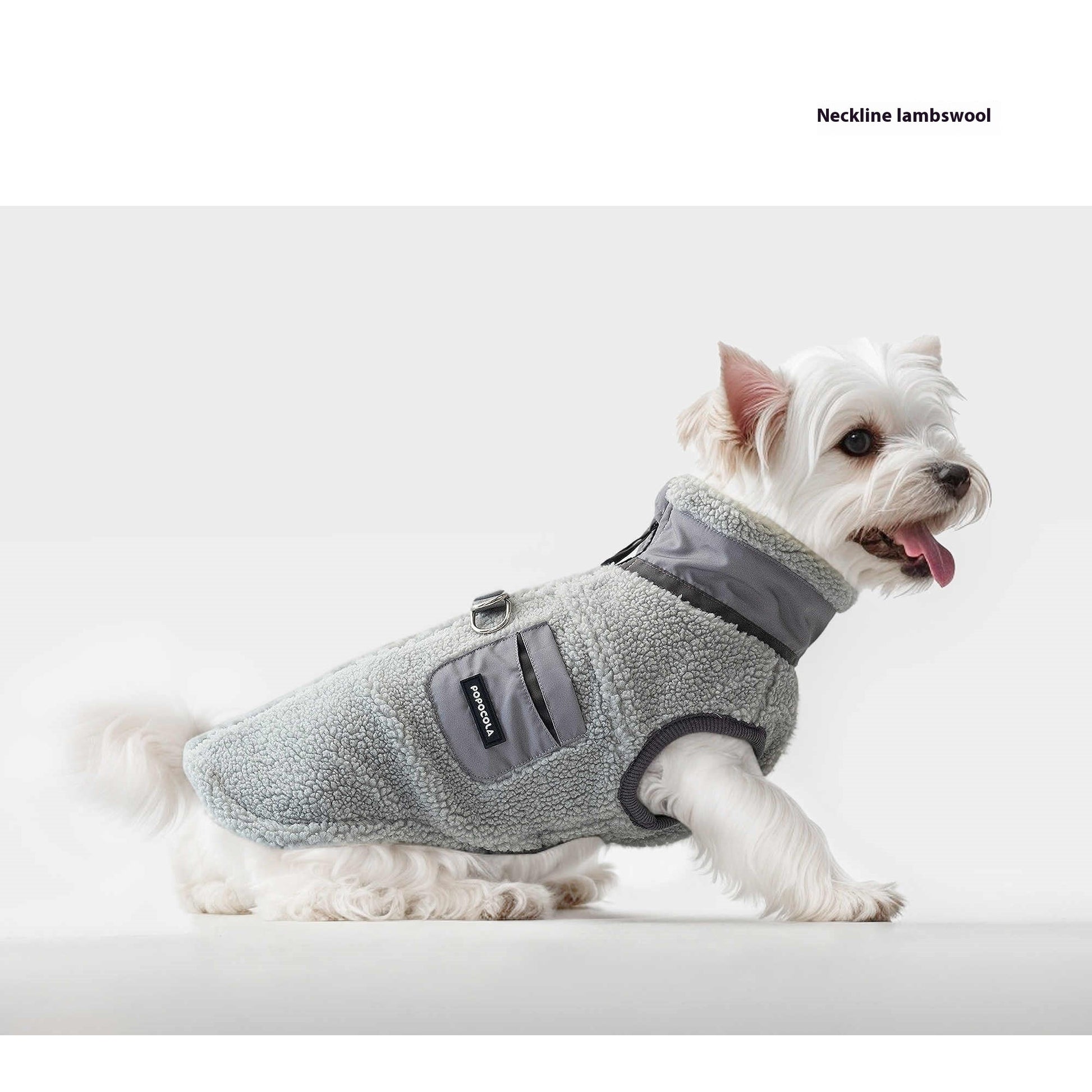 KFX-5712957 Warm Lambswool Vest for Puppies - Autumn and Winter Cozy Clothing in Sizes S to 2XL