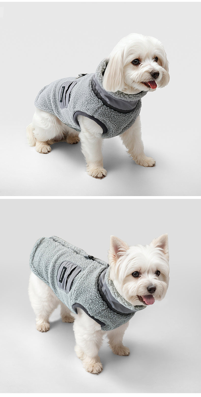 KFX-5712957 Warm Lambswool Vest for Puppies - Autumn and Winter Cozy Clothing in Sizes S to 2XL