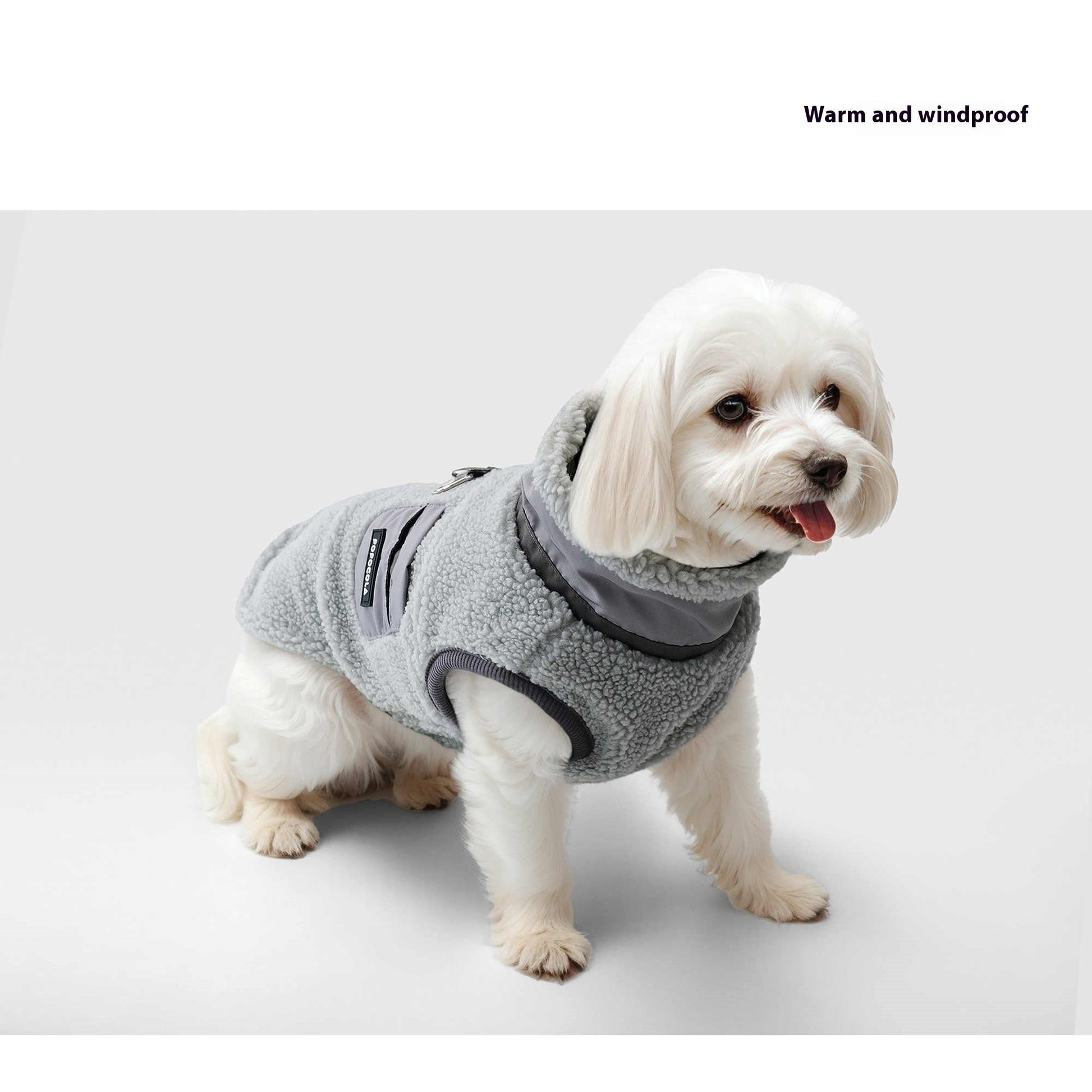 KFX-5712957 Warm Lambswool Vest for Puppies - Autumn and Winter Cozy Clothing in Sizes S to 2XL